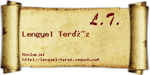 Lengyel Teréz névjegykártya